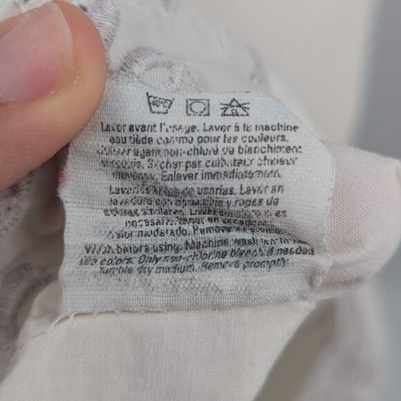 D. Porthault Ivory Pillowcase Gray Lace Trim 100% Combed Cotton - Picture 4 of 5